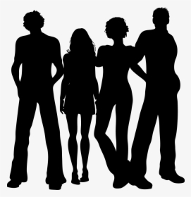 Group Black Silhouette - Silhouette, HD Png Download, Transparent PNG