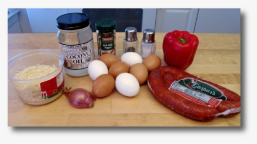 Scrambled Eggs With Sausage, Bell Pepper & Cheese Ingredients - Yellow Onion, HD Png Download, Transparent PNG