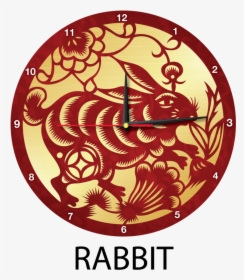 Rabbit Chinese Clock, HD Png Download, Transparent PNG