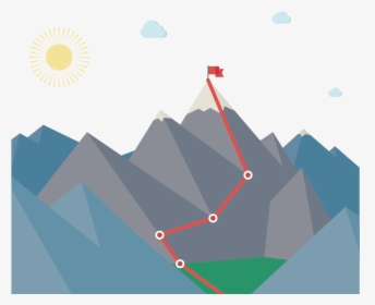 Clip Art Graphic Mountains - Flat Roadmap, HD Png Download, Transparent PNG
