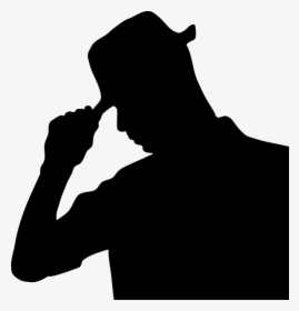 Man Wearing Hat Png Images - Man Holding Hat Silhouette, Transparent Png, Transparent PNG