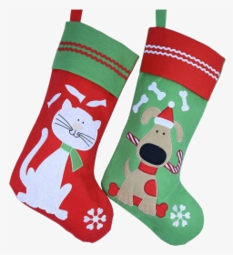 Christmas Stockings Png File - Dog And Cat Christmas Stockings, Transparent Png, Transparent PNG