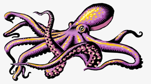 Transparent Kraken Clipart - Octopus Chinese Art, HD Png Download, Transparent PNG