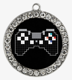 Pixel Art Playstation Gaming Fan Stone Coin Necklace - Weeping Angel Blue Thin Line Png, Transparent Png, Transparent PNG