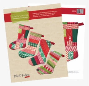 Christmas Stocking , Png Download - Scrappy Quilt Stocking, Transparent Png, Transparent PNG
