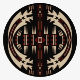 Native Arrow Black Rustic Lodge Rug Round - Circle, HD Png Download, Transparent PNG