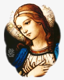 Blessed Virgin Mary S Nativity - Ave Maria Stained Glass, HD Png Download, Transparent PNG
