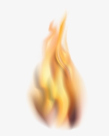 Flame Clipart Yellow - Fire Png Of Hand, Transparent Png, Transparent PNG