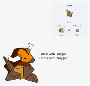 Taurygon Pokémon Fusion - Cartoon, HD Png Download, Transparent PNG