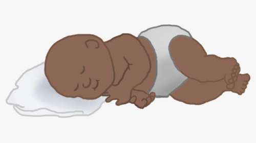 Sleeping Baby Clipart On Pillow No Hair - Illustration, HD Png Download, Transparent PNG