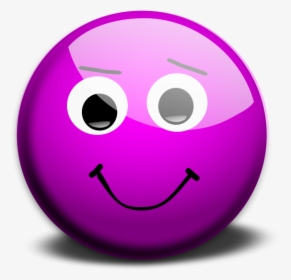 Smiling Purple Face Png Clip Arts - Smiley Green Face Png, Transparent Png, Transparent PNG