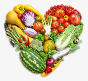 Fruits And Vegetables Heart Png, Transparent Png, Transparent PNG