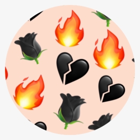 Broken Heart Emoji Black Background, HD Png Download, Transparent PNG