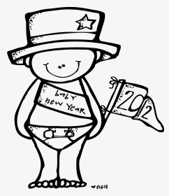 Melonheadz Baby - New Years Clip Art Black And White, HD Png Download, Transparent PNG