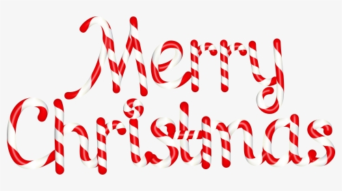 Cane Text Clip Art - Merry Christmas Candy Cane, HD Png Download, Transparent PNG