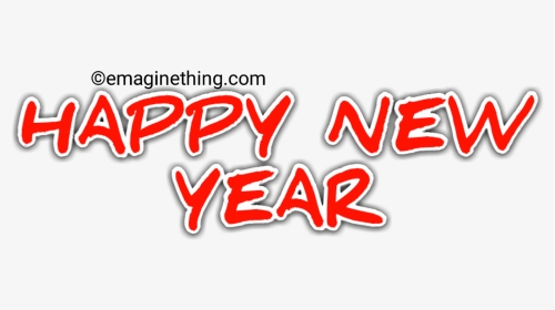 Happy New Year Text Png 2019-whatsapp Sticker,download - Graphic Design, Transparent Png, Transparent PNG