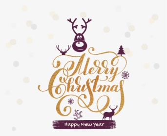 Белая Надпись Merry Christmas , Png Download - Merry Christmas Clipart Black And White, Transparent Png, Transparent PNG