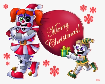 Image Free Download Drawing Christmas Fnaf - Sister Location Merry Christmas, HD Png Download, Transparent PNG