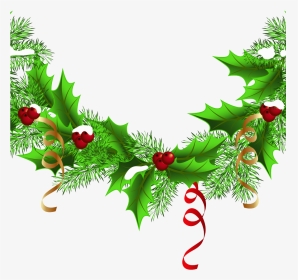 Christmas Garland Clipart To Free Download - Christmas Garland Wreath Graphics, HD Png Download, Transparent PNG