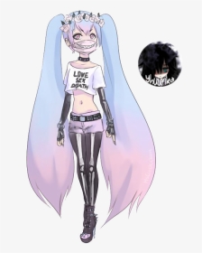 Goth Pastel Anime Girl, HD Png Download, Transparent PNG