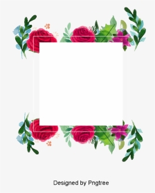 Flower Frame Png Vector Watercolor And Psd - Акварельные Цветы Рамка Пнг, Transparent Png, Transparent PNG