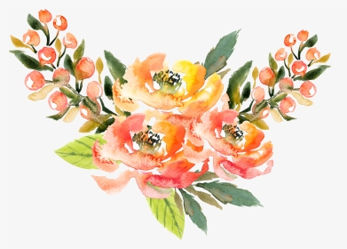 0℃素材41 Pattern Flower, Flower Patterns, Orange Flowers, - Flores Acuarela Naranja Png, Transparent Png, Transparent PNG
