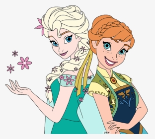 Frozen Fever Anna And Elsa - Elsa And Anna Colouring, HD Png Download, Transparent PNG