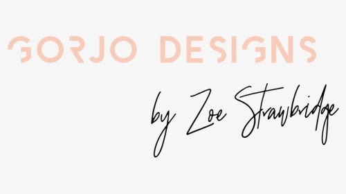 2 Gorjo Designs Logo By Zoe Strawbridge Signature Included - Calligraphy, HD Png Download, Transparent PNG