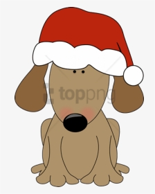 Transparent Cartoon Santa Png - Christmas Dog Clipart, Png Download, Transparent PNG