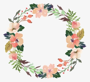 Vector Free Flower - Transparent Background Flower Wreath Clipart, HD Png Download, Transparent PNG