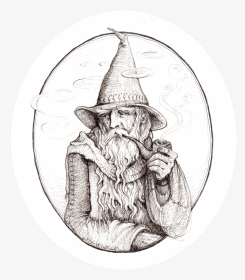 Drawing Wizards Beard - Gandalf Line Drawing, HD Png Download, Transparent PNG