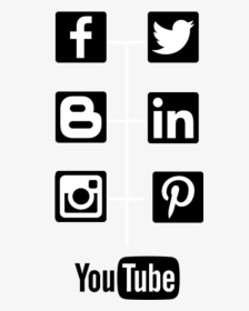 Youtube Instagram Facebook Logo Black Background, HD Png Download, Transparent PNG