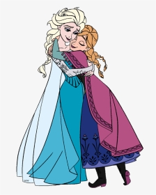 Image Annaelsahugging Gif Disney - Frozen Elsa And Anna Clipart, HD Png Download, Transparent PNG