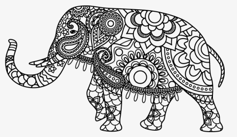 Free Mandala Elephant Coloring Pages, HD Png Download, Transparent PNG