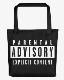 Parental Advisory Label Mockup Mockup Black - Tote Bag, HD Png Download, Transparent PNG