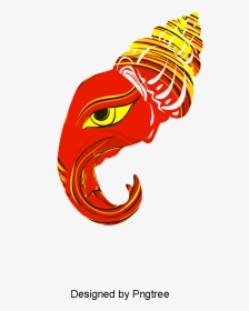 Ganesha Vector Head - Ganpati Design Png Hd, Transparent Png, Transparent PNG