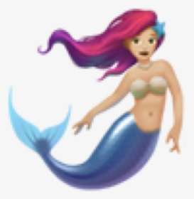 #emoji #emojiface #emojis #cute #aesthetic #multicolor - Apple Mermaid Emoji, HD Png Download, Transparent PNG