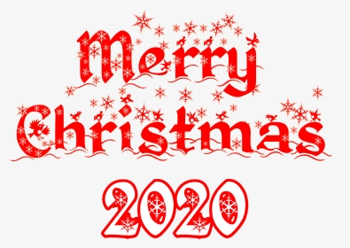 Merry Christmas 2020 Text Logo Png Transparent Background - Calligraphy, Png Download, Transparent PNG