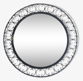 Large Mirror Round Sun Black Ironwork Frame 50 Years - Circle, HD Png Download, Transparent PNG
