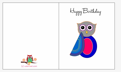 Free Printable Cute Owl Birthday Cards Inside Birthday - Happy Birthday ...