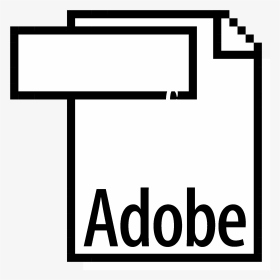 Adobe Pdf Logo Black And White - Adobe Pdf, HD Png Download, Transparent PNG