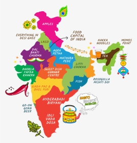 Map-food - Communal Violence In India Map, HD Png Download, Transparent PNG