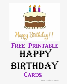 Free Printable Happy Birthday Cards Pin - Downloadable Free Printable Happy Birthday Card, HD Png Download, Transparent PNG