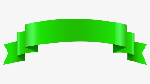 Green Banner Transparent Clip Art - Green Ribbon Banner Png, Png Download, Transparent PNG