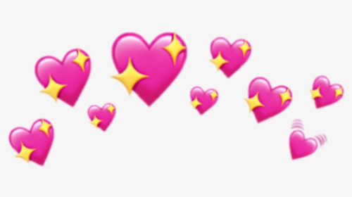 #headcrown #heart #crown #head #heartcrown #pink #sparkle - Aesthetic Heart Emoji Png, Transparent Png, Transparent PNG