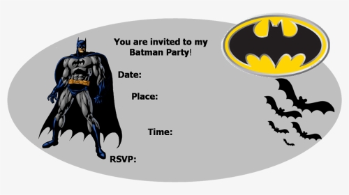 Print Instructions Batman Party Decorations Batman - Batman Birthday Invite Template, HD Png Download, Transparent PNG