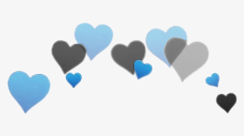 #hearts #heart #crown #heartcrown #blue #black #overlay - Heart Crown Png Red, Transparent Png, Transparent PNG