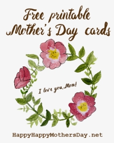 Printable Mothers Day Card - Mothers Day Message Card Printable, HD Png Download, Transparent PNG