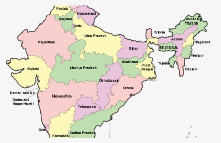 28 States Of India And 9 Union Territories, HD Png Download, Transparent PNG