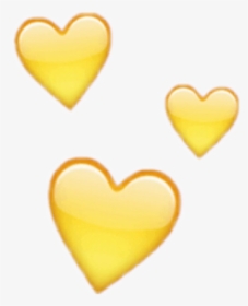 #heart #emoji #stickers #sticker #cute #yellow - Heart, HD Png Download, Transparent PNG